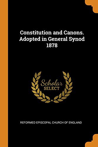 Cover of Constitution and Canons. Adopted in General Synod 1878