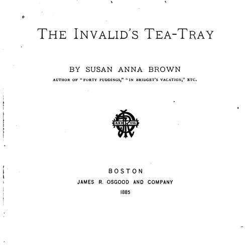 Cover of The invalid's tea-tray