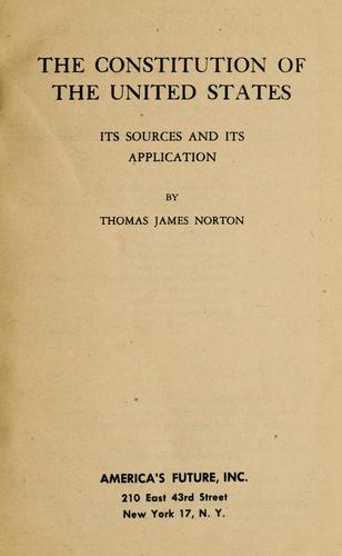 Cover of The constitution of the United States