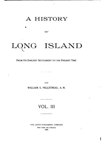 Cover of A history of Long Island