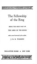 Cover of The Fellowship of the Ring