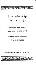 Cover of The Fellowship of the Ring