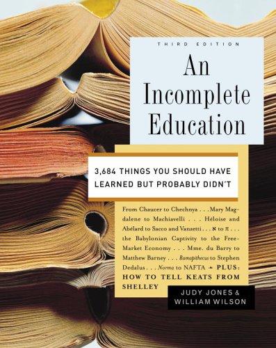 Cover of An Incomplete Education