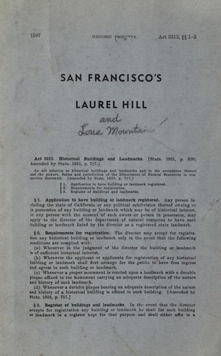 Cover of San Francisco's Laurel Hill