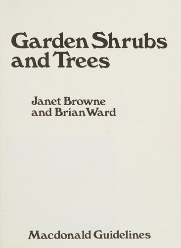 Cover of Garden shrubs and trees