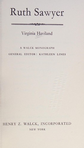 Cover of Ruth Sawyer