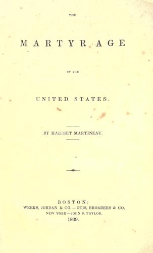 Cover of The martyr age of the United States of America