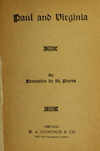 Cover of Paul and Virginia