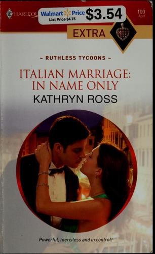 Cover of Italian marriage, in name only