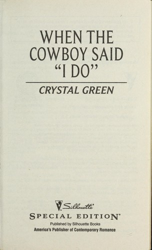 Cover of When the cowboy said "I do"