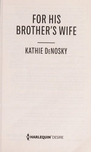 Cover of For his brother's wife