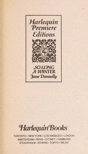Cover of So Long A Winter