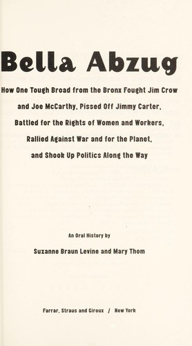Cover of Bella Abzug