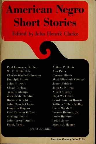 Cover of American Negro short stories