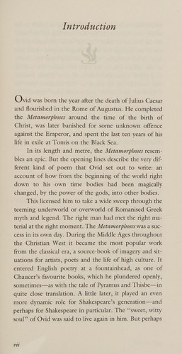 Cover of Tales from Ovid