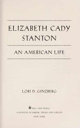 Cover of Elizabeth Cady Stanton
