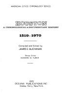Cover of Houston: A Chronological and Documentary History, 1519-1970