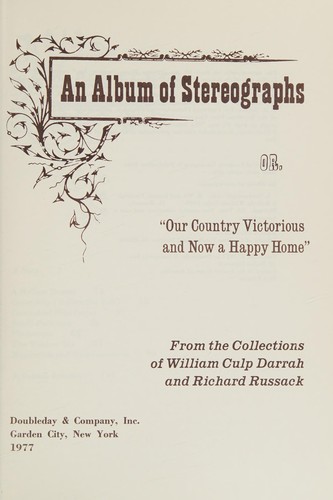 Cover of An Album of stereographs