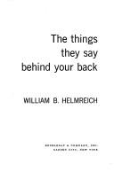 Cover of The things they say behind your back
