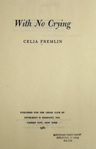 Cover of With no crying