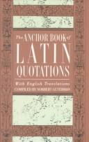 Cover of The Anchor book of Latin quotations