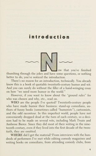 Cover of The Comedy quote dictionary