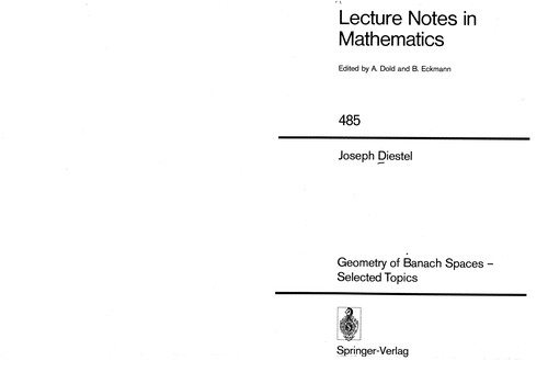 Cover of Geometry of Banach spaces