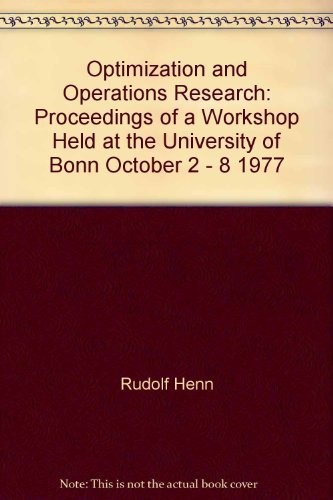 Cover of Optimization and Operations Research