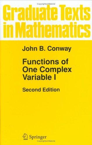 Cover of Functions of one complex variable
