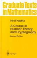 Cover of A course in number theory and cryptography