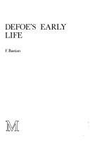 Cover of Defoe's early life