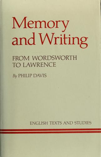 Cover of Memory and Writing from Wordsworth to Lawrence