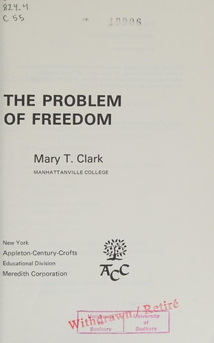 Cover of The Problem of freedom