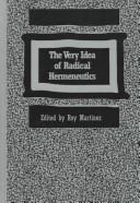 Cover of The very idea of radical hermeneutics