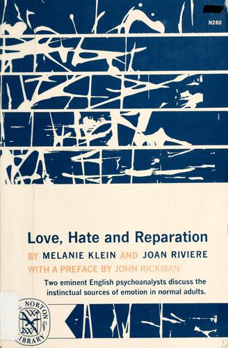 Cover of Love, hate and reparation