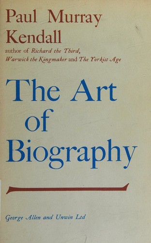 Cover of The art of biography