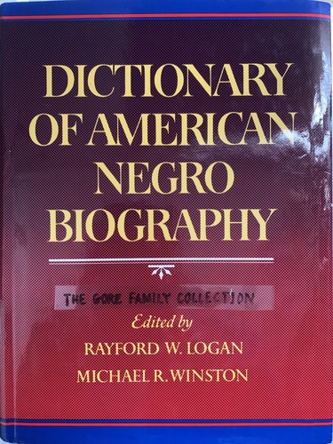 Cover of Dictionary of American Negro Biography