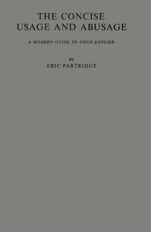 Cover of Usage and abusage