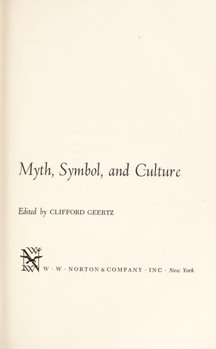 Cover of Myth, symbol, and culture