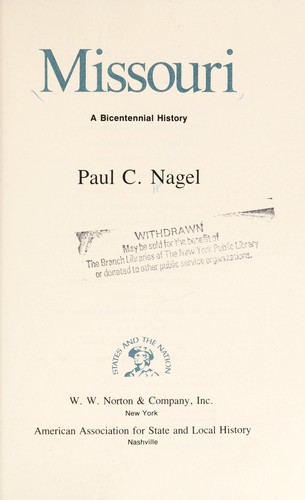 Cover of Missouri, a Bicentennial history