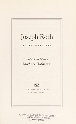 Cover of Joseph Roth