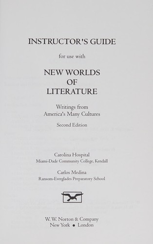 Cover of New Worlds of Literature