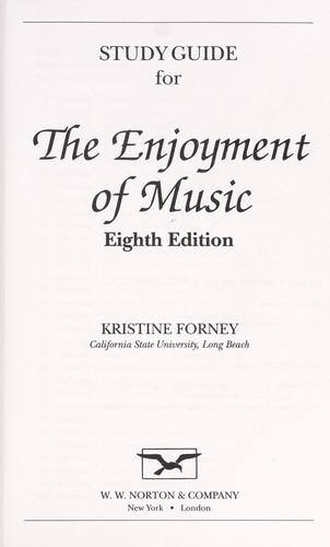 Cover of Study Guide for the Enjoyment of Music