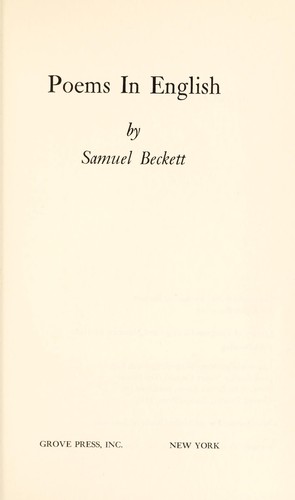 Cover of Poems in English
