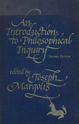 Cover of An introduction to philosophical inquiry