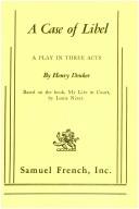 Cover of A case of libel