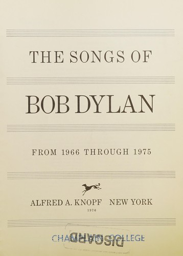 Cover of Songs Bob Dylan