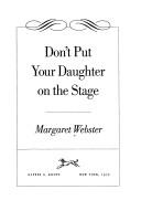 Cover of Don't put your daughter on the stage