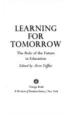 Cover of Learning for tomorrow
