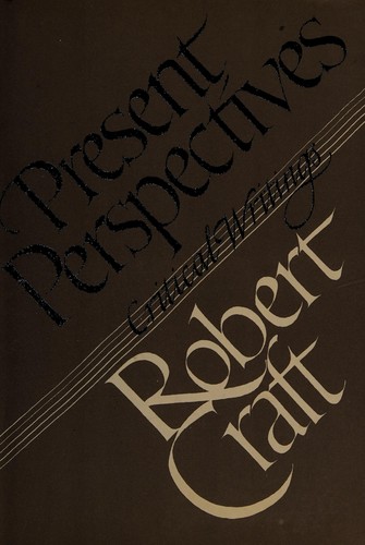 Cover of Present perspectives, critical writings